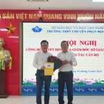 CÔNG BỐ VÀ TRAO QUYẾT ĐỊNH BỔ NHIỆM PHÓ HIỆU TRƯỞNG TRƯỜNG THPT CHUYÊN PHAN BỘI CHÂU